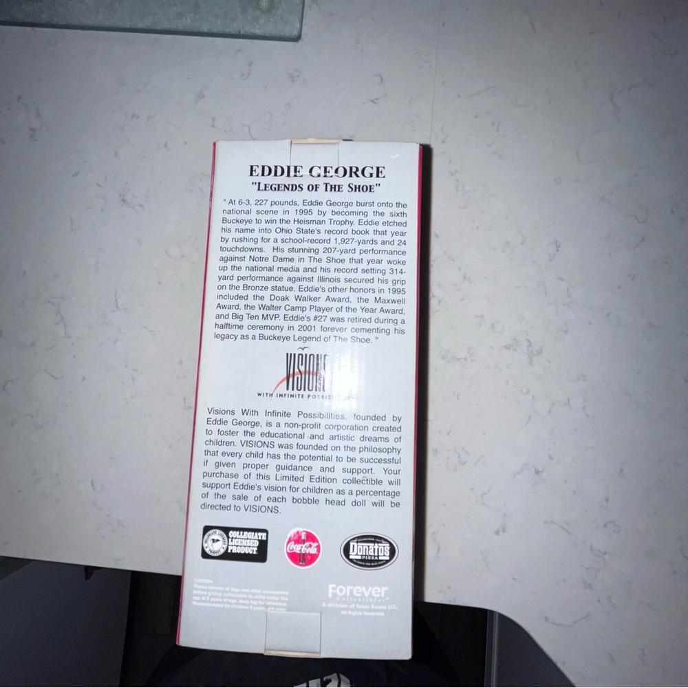 Forever Collectibles Eddie George Limited Edition Collectible Bobblehead - Picture 3 of 5